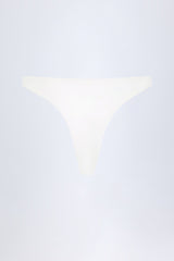 Hardware-Detail Cheeky Bikini Bottoms in White