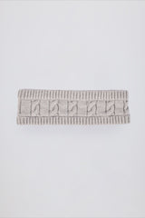 Cable-Knit Headband in Grey Marl