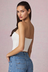 Broderie Anglaise Camisole Top in White
