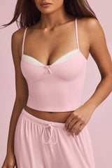 Modal Camisole Pyjama Top in Baby Pink