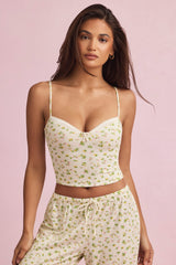 Modal Camisole Pyjama Top in Lemon Print