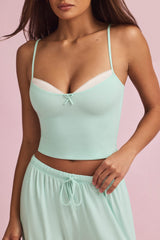 Modal Camisole Pyjama Top in Mint