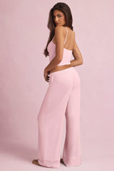 Modal Mid-Rise Pyjama Trousers in Baby Pink