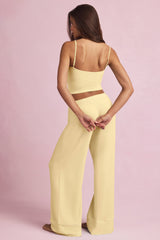 Modal Mid-Rise Pyjama Trousers in Pastel Yellow