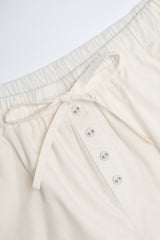 Mid-Rise Cotton-Poplin Shorts in White
