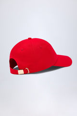 Logo Baseball Cap in Fiery Red