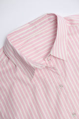 Oversized Shirt in Pink Stripe