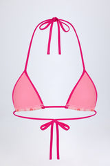 Triangle Bikini Top in Pink Orchid Print