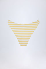 Cheeky Bikini Bottoms in Lemon Yellow Stripe