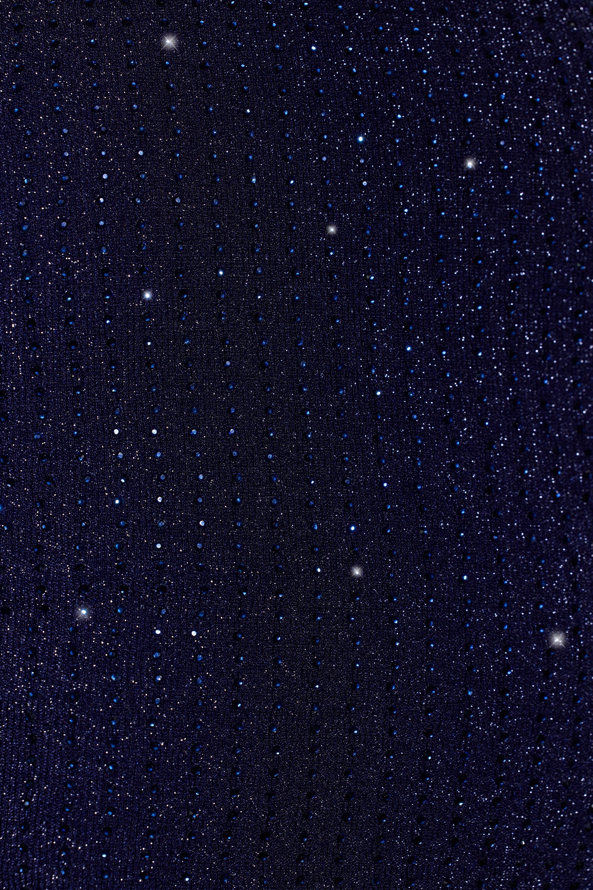 Embellished Mid Rise Gown Skirt in Royal Indigo