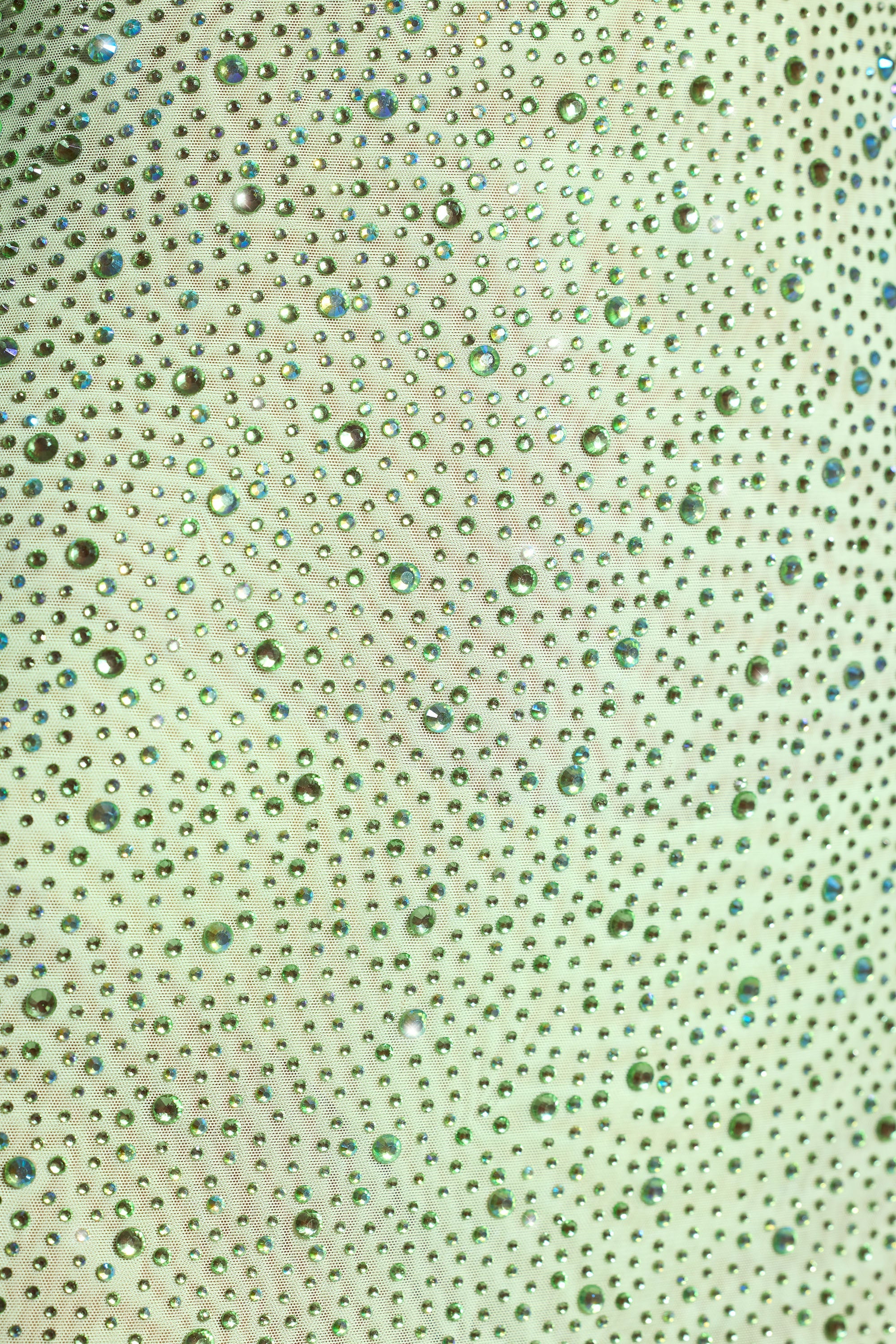 Embellished Fishtail Maxi Dress in Pistachio