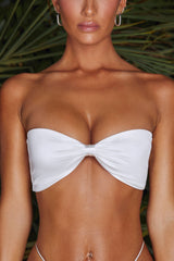 Bandeau Bikini Top in White
