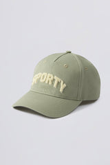 Appliqué Baseball Cap in Mineral