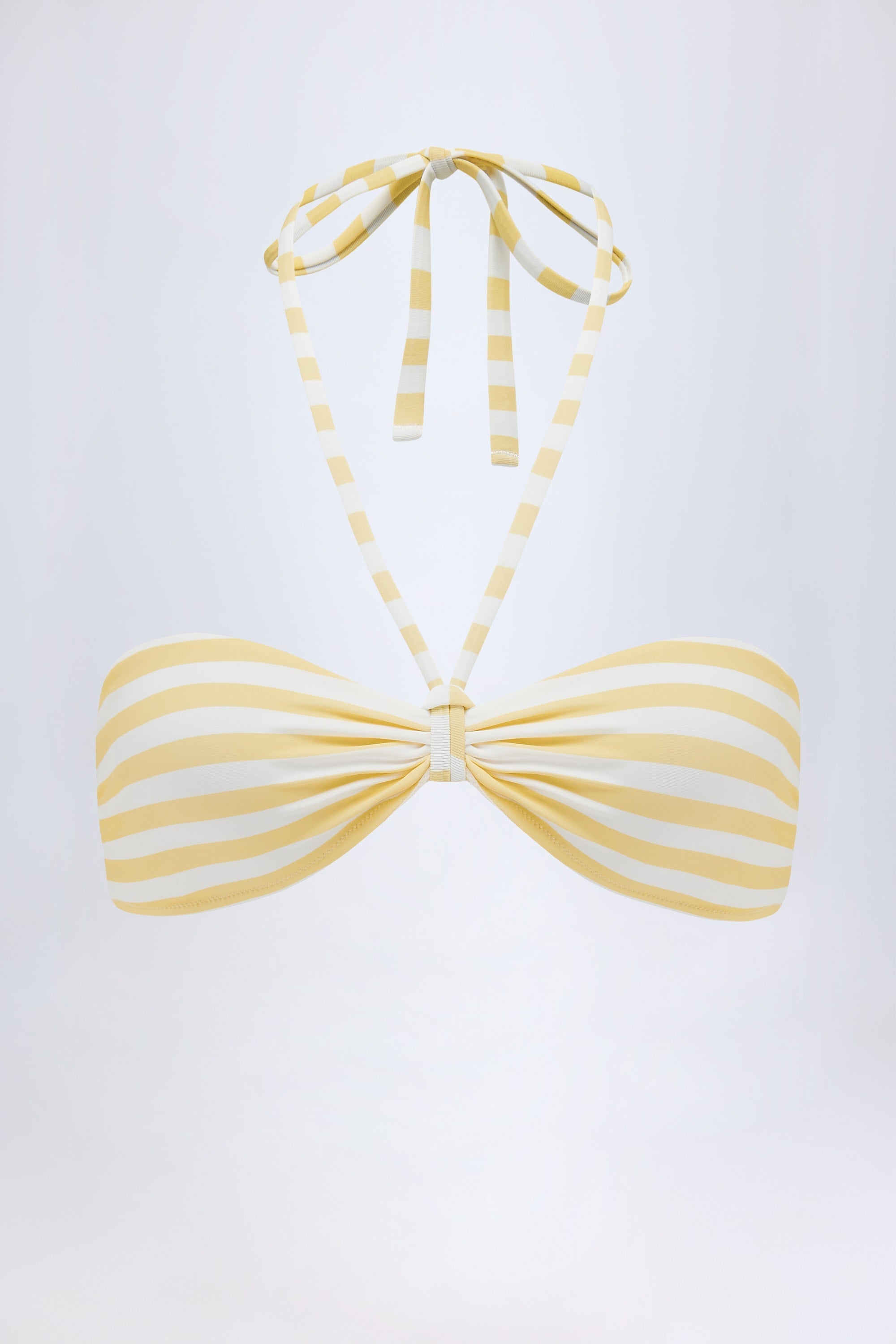 Multiway Bikini Top in Lemon Yellow Stripe