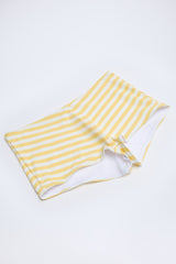 Mid-Rise Hotpants in Lemon Yellow Stripe