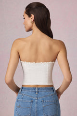 Broderie Anglaise Camisole Top in White