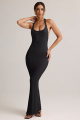 Modal Racerback Maxi Dress in Black