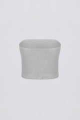 Brushed Jersey Bandeau Top in Fog Grey