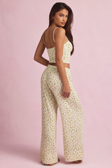 Modal Mid-Rise Pyjama Trousers in Lemon Print