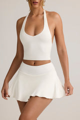 Modal Halterneck Tank Top in White