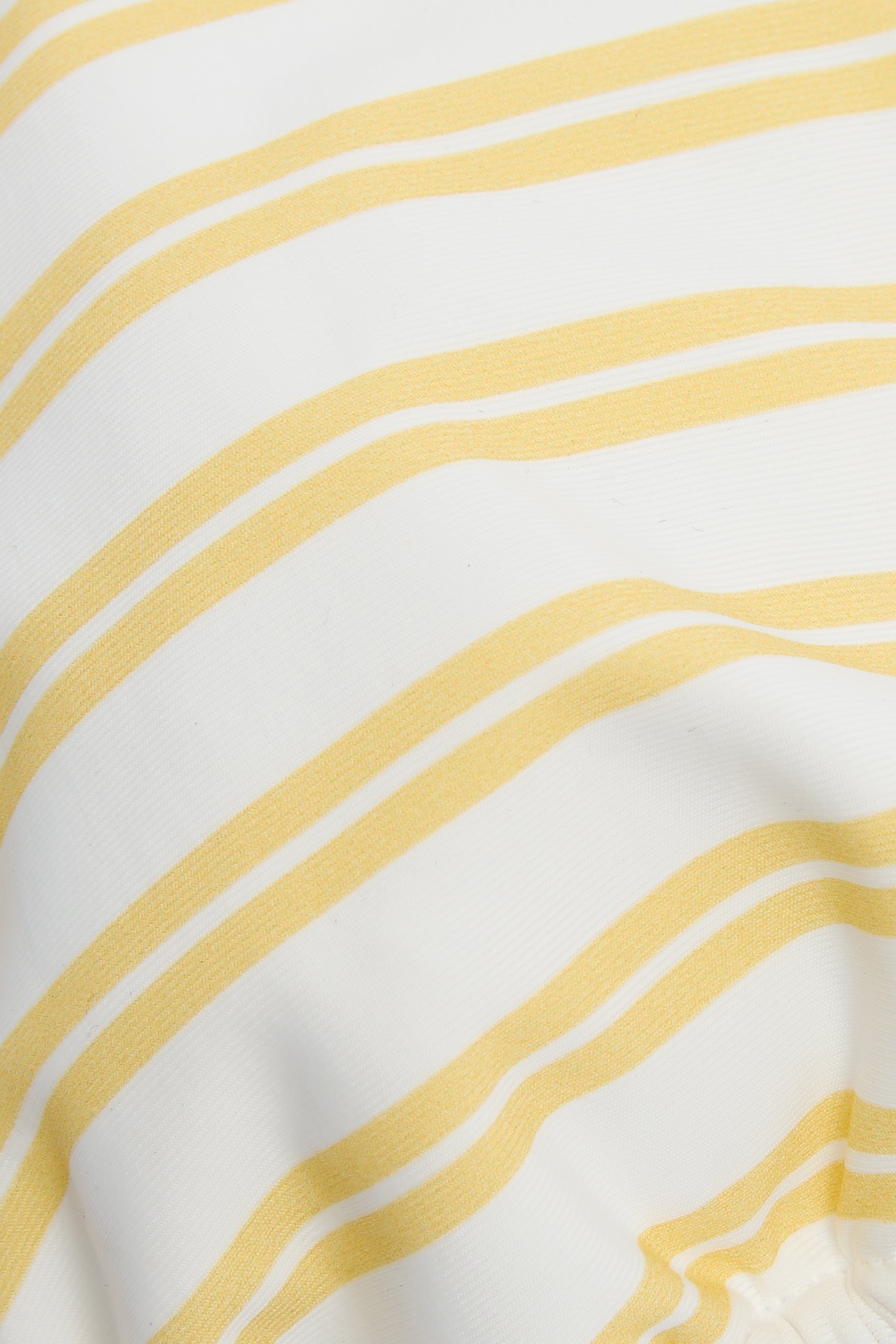 Triangle Bikini Top in Lemon Yellow Double Stripe