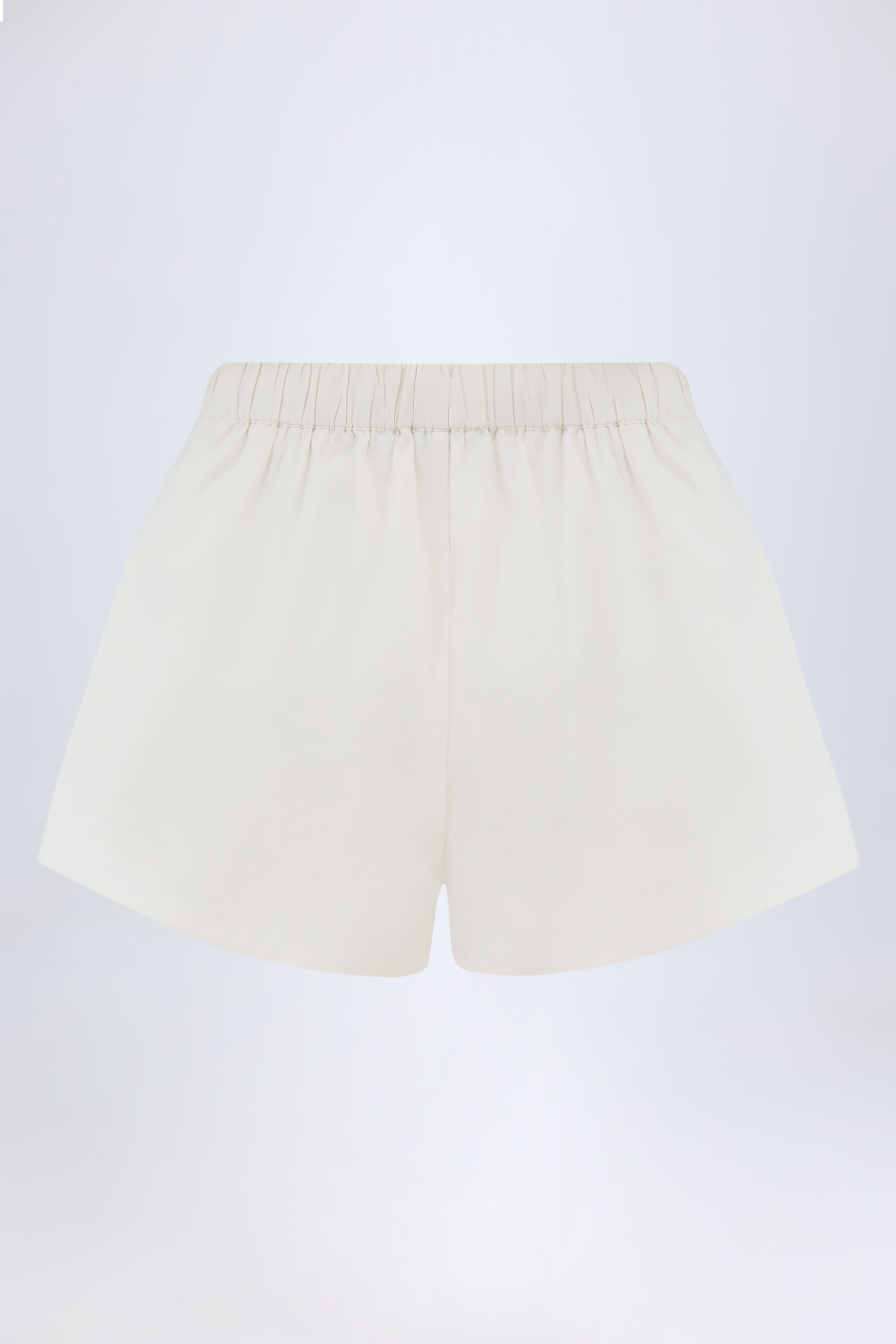 Mid-Rise Cotton-Poplin Shorts in White