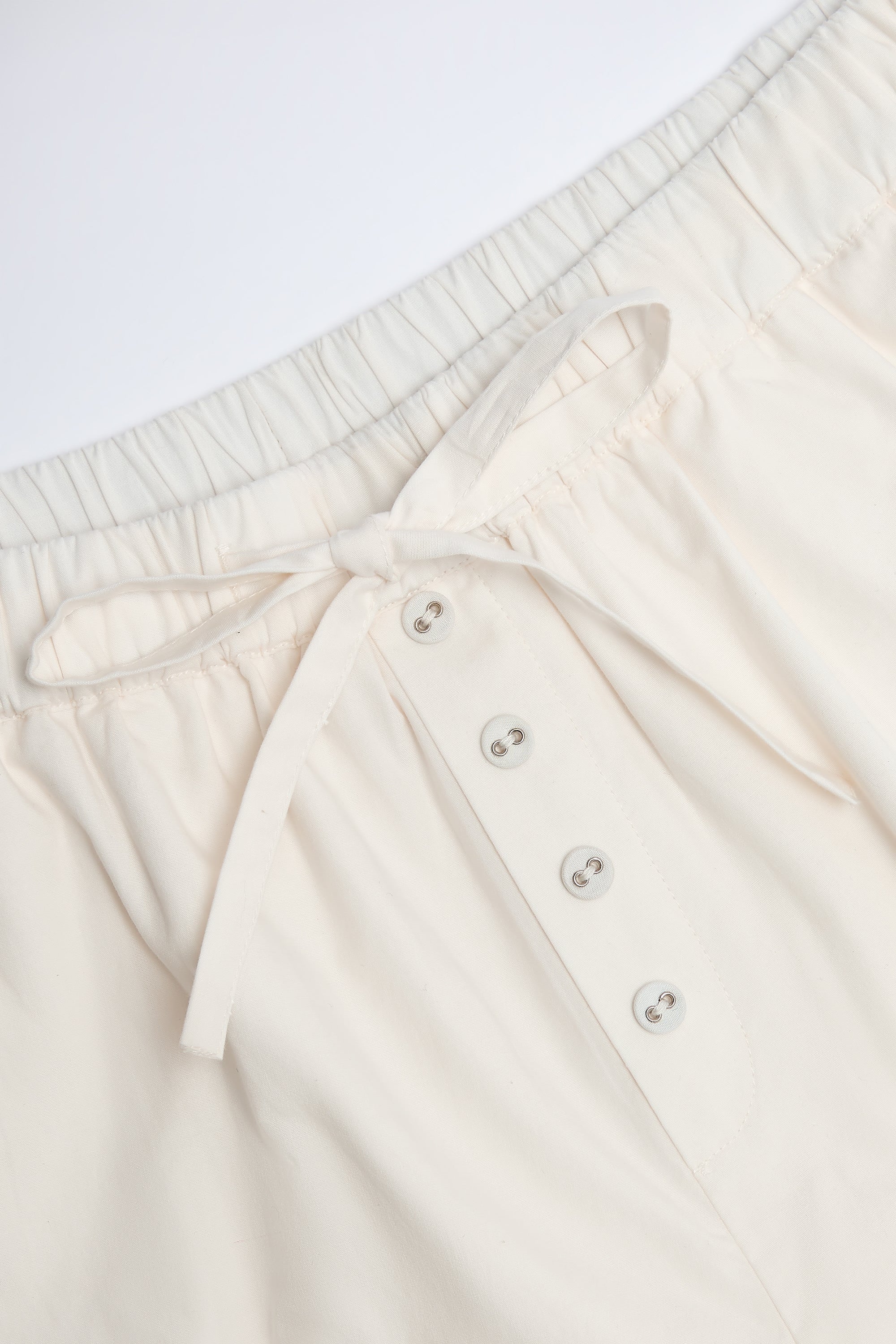 Mid-Rise Cotton-Poplin Shorts in White