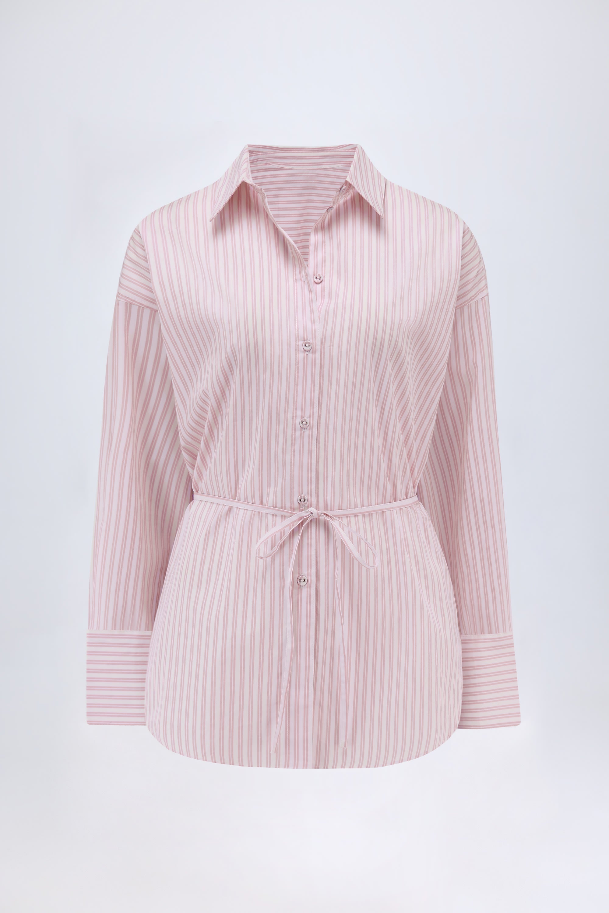 Oversized Shirt in Pink Stripe