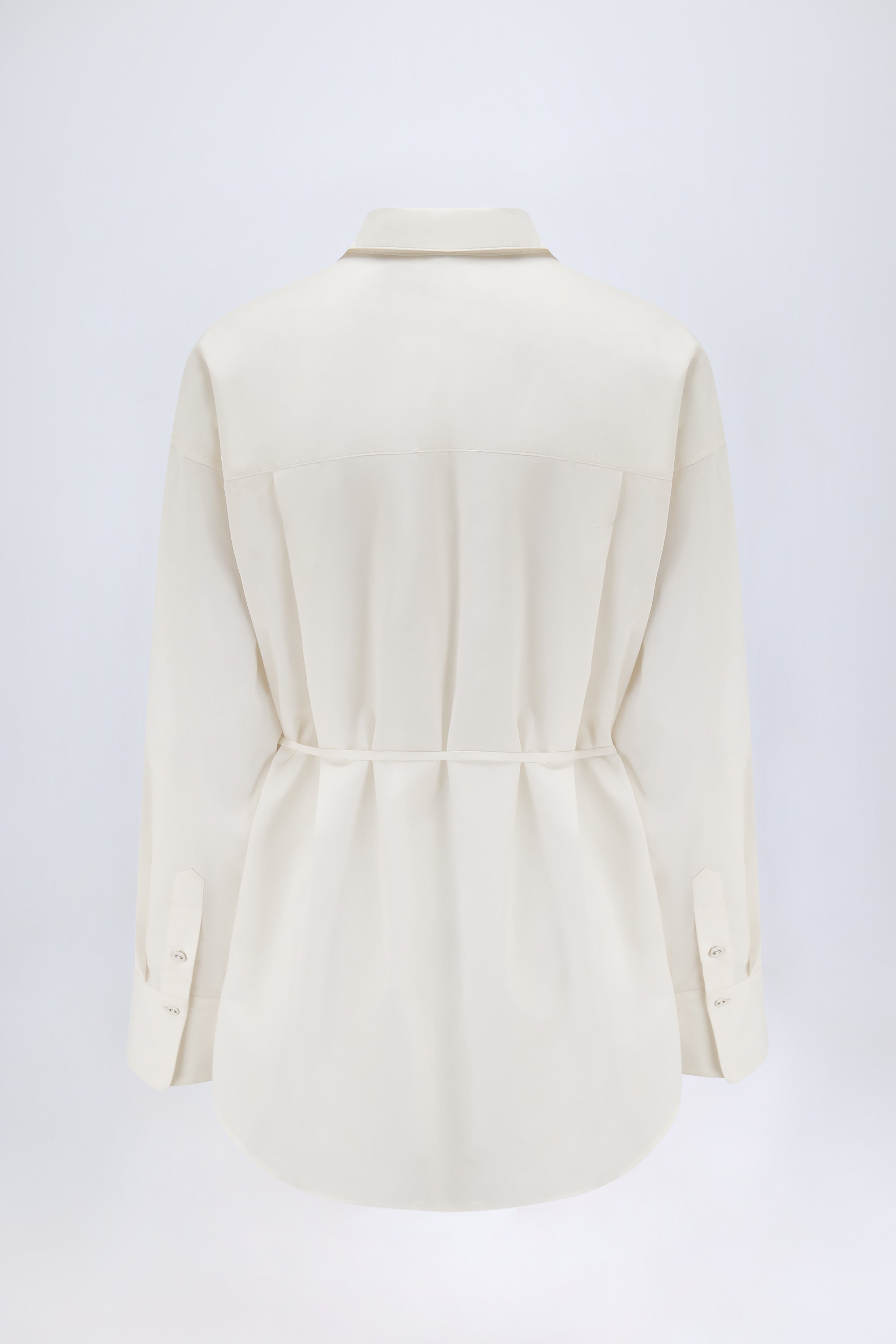 Oversized Cotton-Poplin Shirt in White