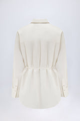 Oversized Cotton-Poplin Shirt in White