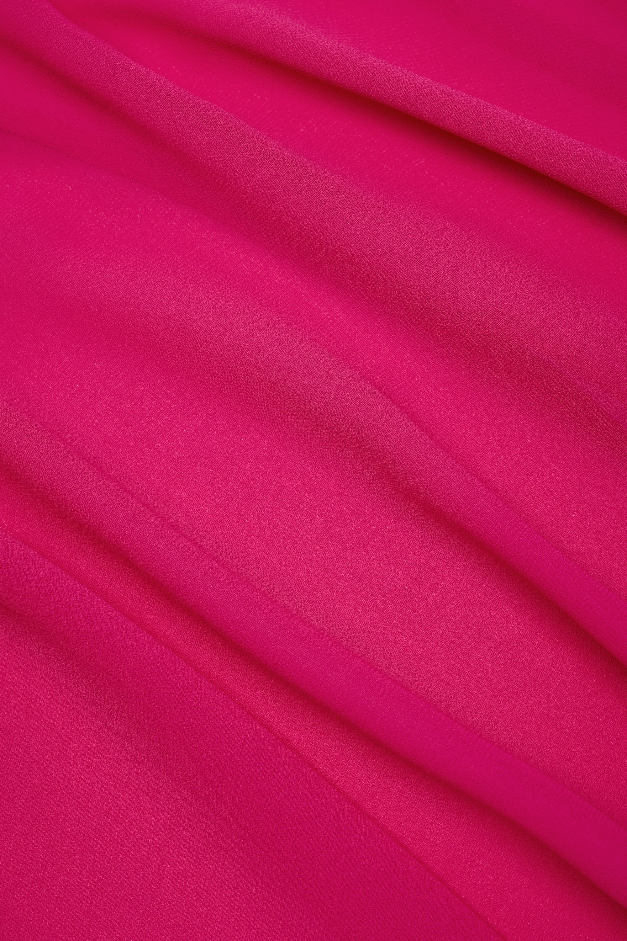 Cowl-Neck Mini Dress in Fuchsia