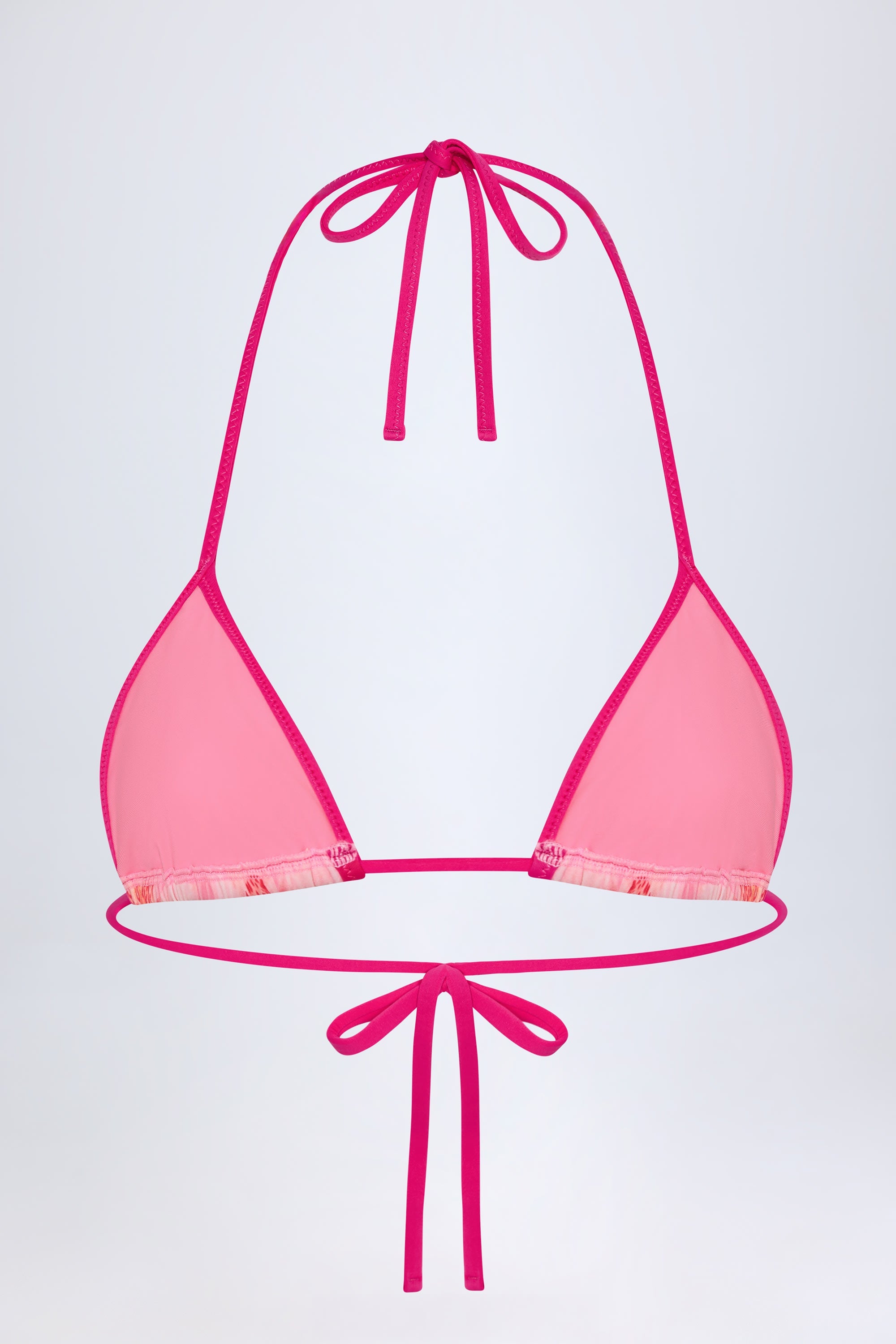 Triangle Bikini Top in Pink Orchid Print