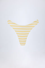 Cheeky Bikini Bottoms in Lemon Yellow Stripe