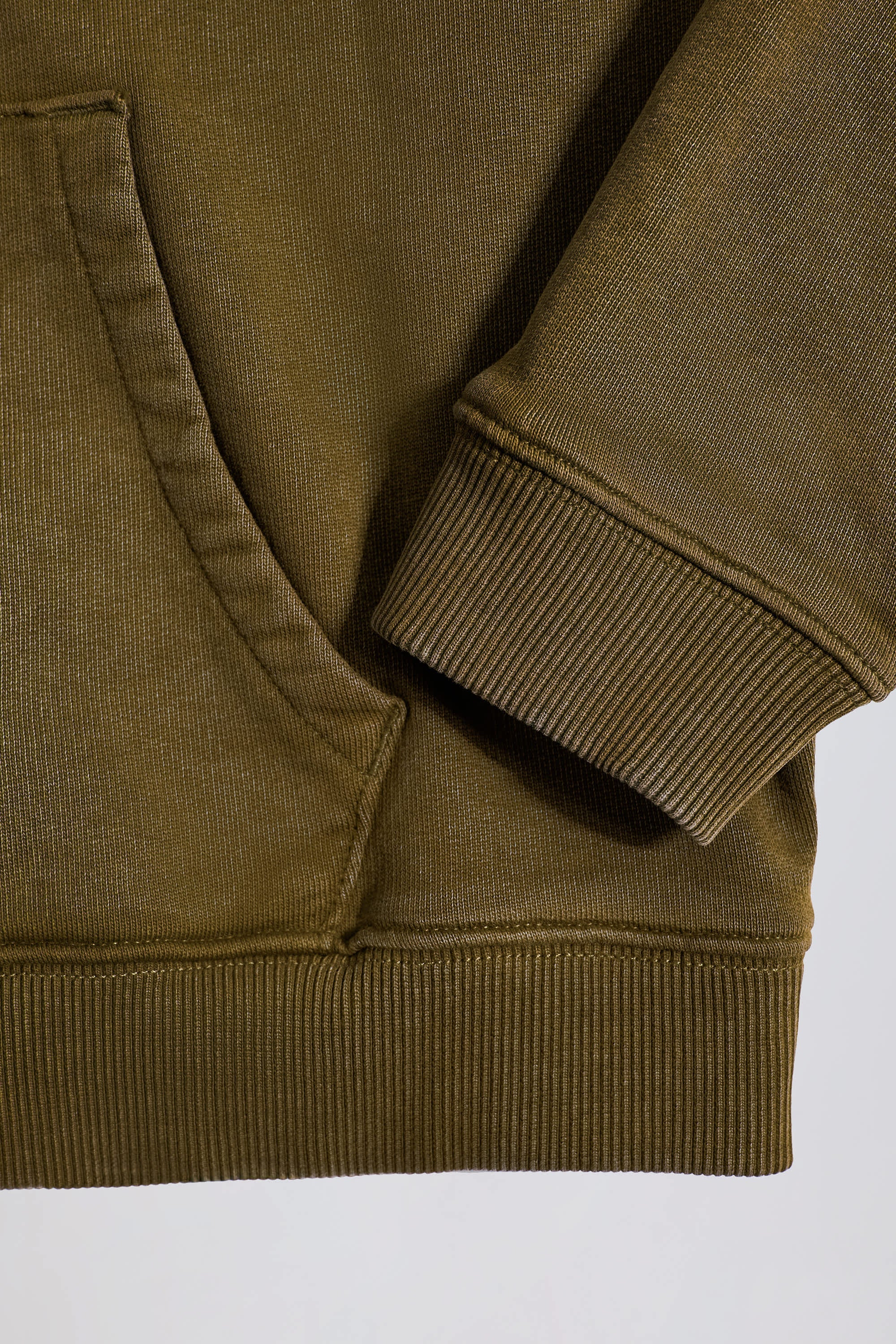 Acid Wash Oversized Hoodie in Dark Green