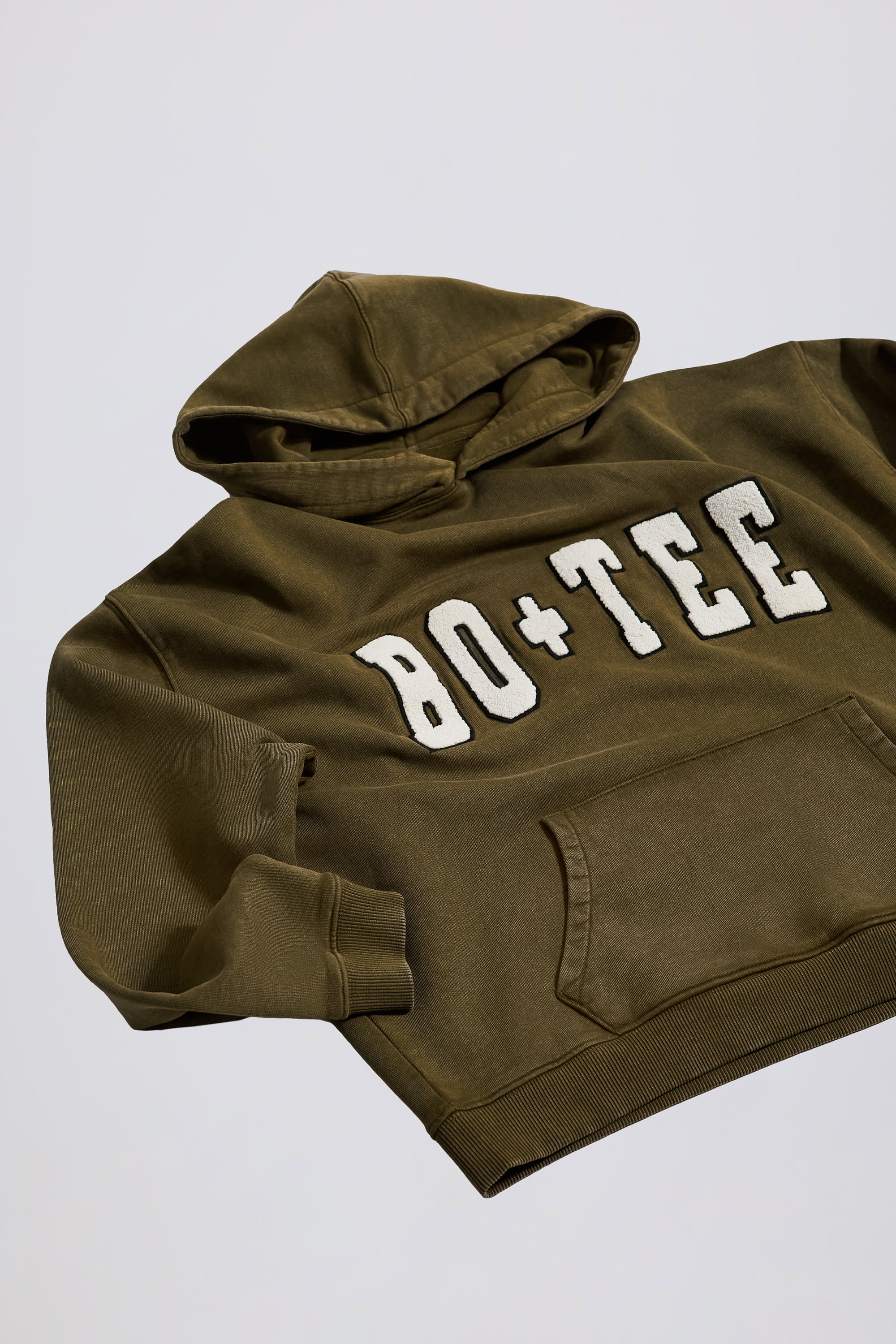 Acid Wash Oversized Hoodie in Dark Green