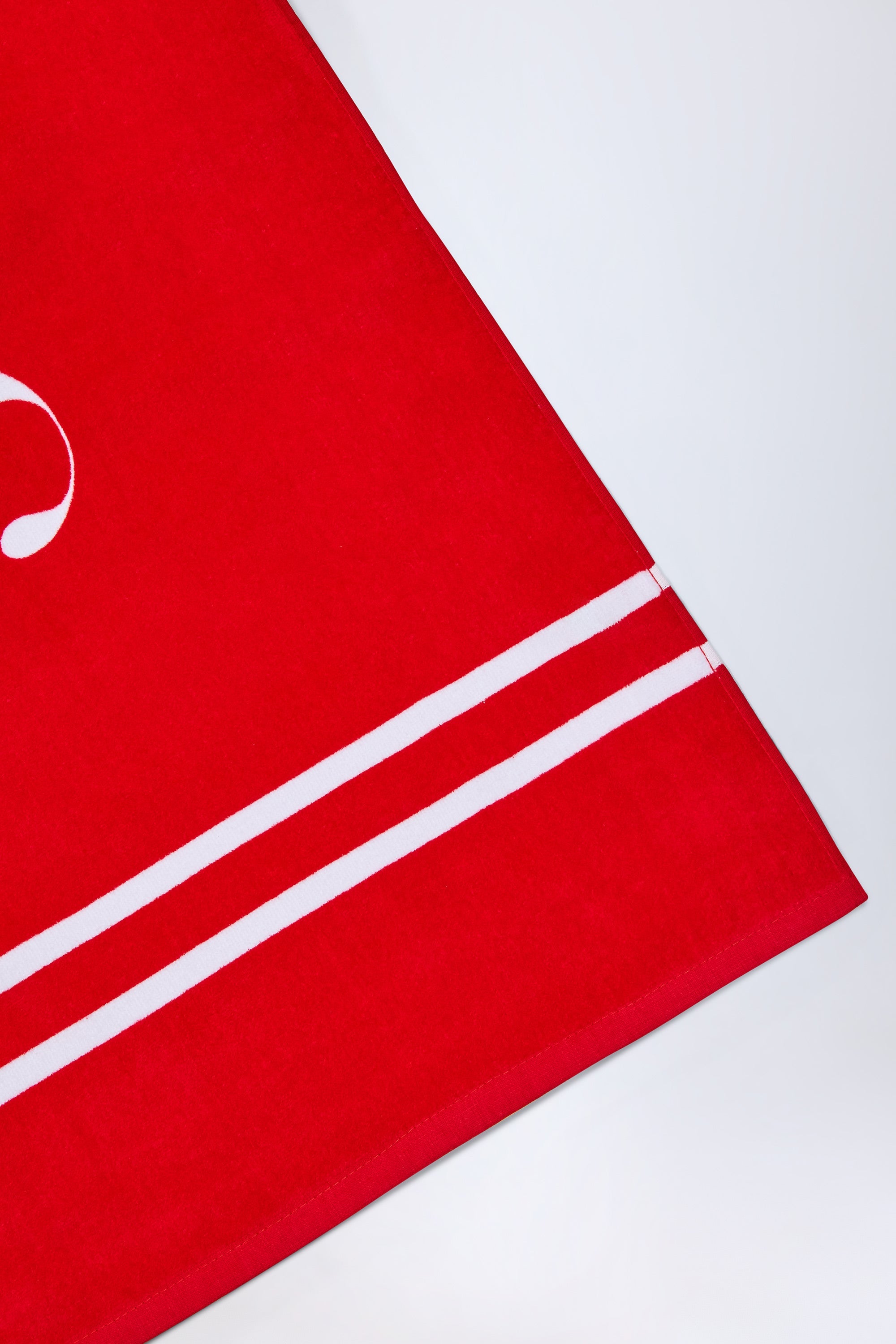 Logo Beach Towel in Fiery Red